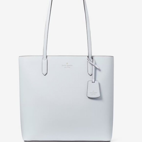 Kate Spade Brynn Saffiano Large Tote Bag Bow Dangle Pale...